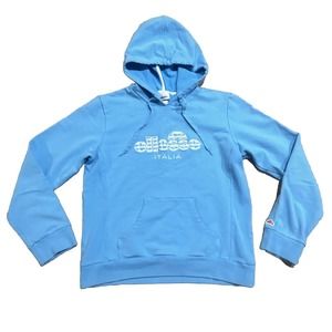 vintage 2000s ELLESSE PERUGIA ITALIA SPORTSWEAR Blue LOGO Hoodie Jacket Sweater